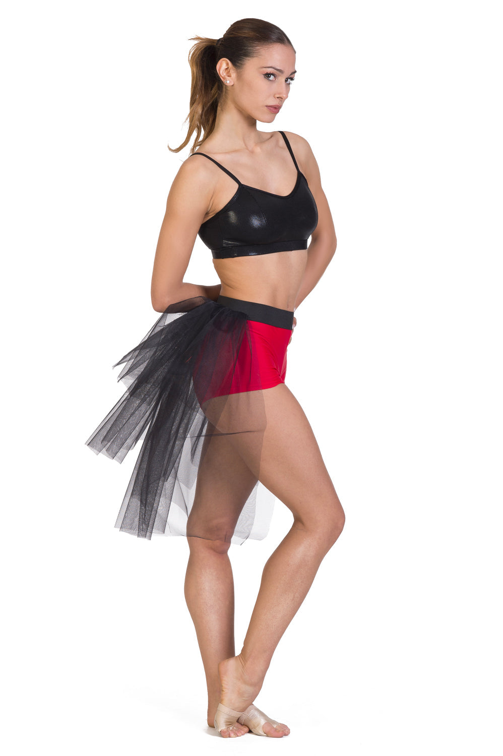 Top e short con coda tulle C2145PT-STUDIODANZA